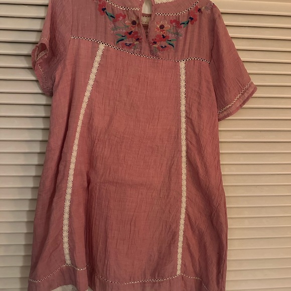 ADORBS AF EMBROIDERED COTTON MINI-DRESS SIZE M, PERFECT CONDITION. - Picture 2 of 7